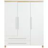 BABA RUHÁSSZEKRÉNY Lennox Fresh  - ezüstszínű/fehér, Basics, faalapú anyag (164/198/55,9cm) - Paidi