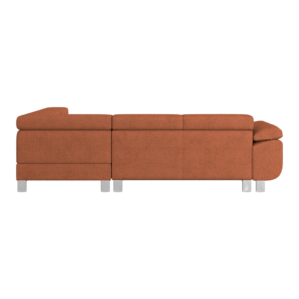 ECKSOFA in Drell Rostfarben  - Rostfarben, Modern, Textil/Metall (270/230cm) - MID.YOU