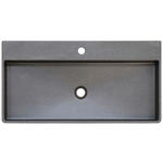 WASCHBECKEN 82/13/42 cm  - Schwarz, Basics, Stein (82/13/42cm) - Linea Natura