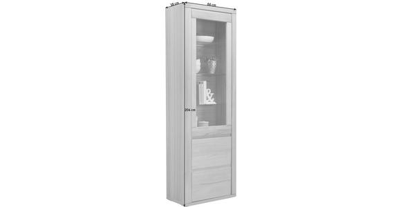 VITRINE Kernbuche furniert, massiv Buchefarben - Buchefarben, KONVENTIONELL, Glas/Holz (66/204/38cm) - Voleo