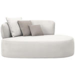 RÉCAMIERE  in Plüsch Creme, Greige  - Greige/Creme, MODERN, Kunststoff/Textil (166/86/105cm) - Hom`in