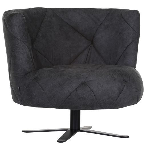 SESSEL Flachgewebe Schwarz    - Schwarz, LIFESTYLE, Textil/Metall (93/80/88cm) - Landscape
