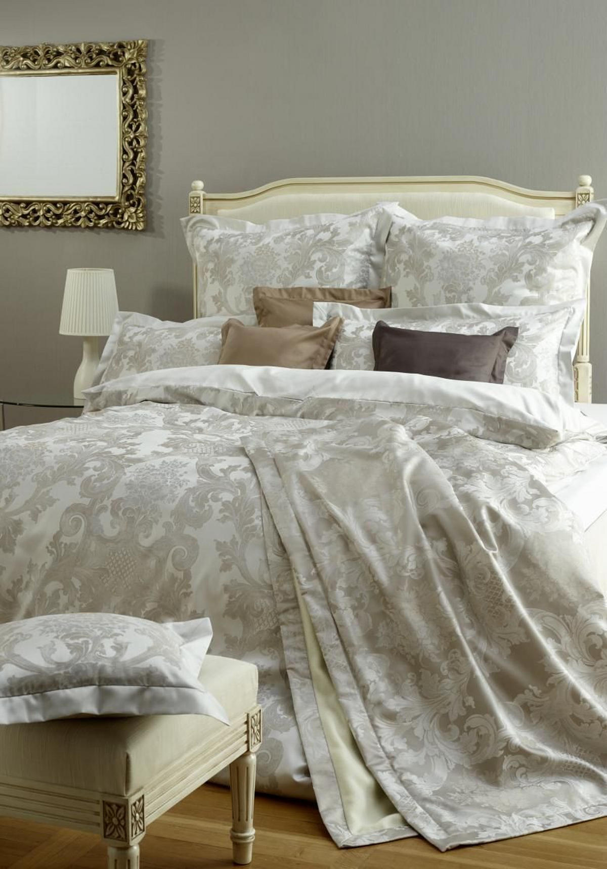 OBOUSTRANNÉ POVLEČENÍ, žakár, barvy stříbra, 140/200 cm - barvy stříbra, Lifestyle, textil (140/200cm) - Curt Bauer