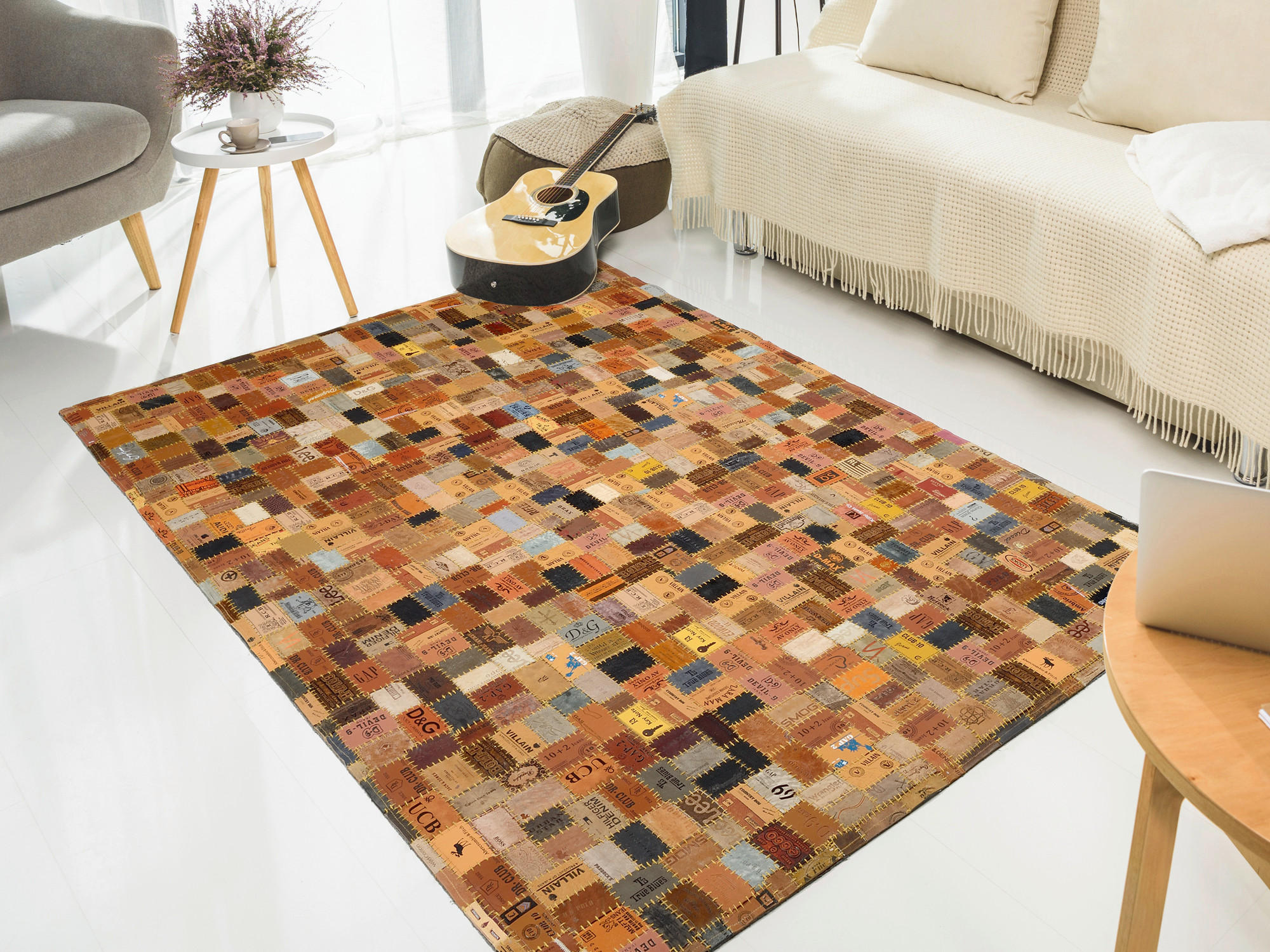 LEDERTEPPICH 120/180 cm Labelstar  - Multicolor, Basics, Textil (120/180cm) - Novel