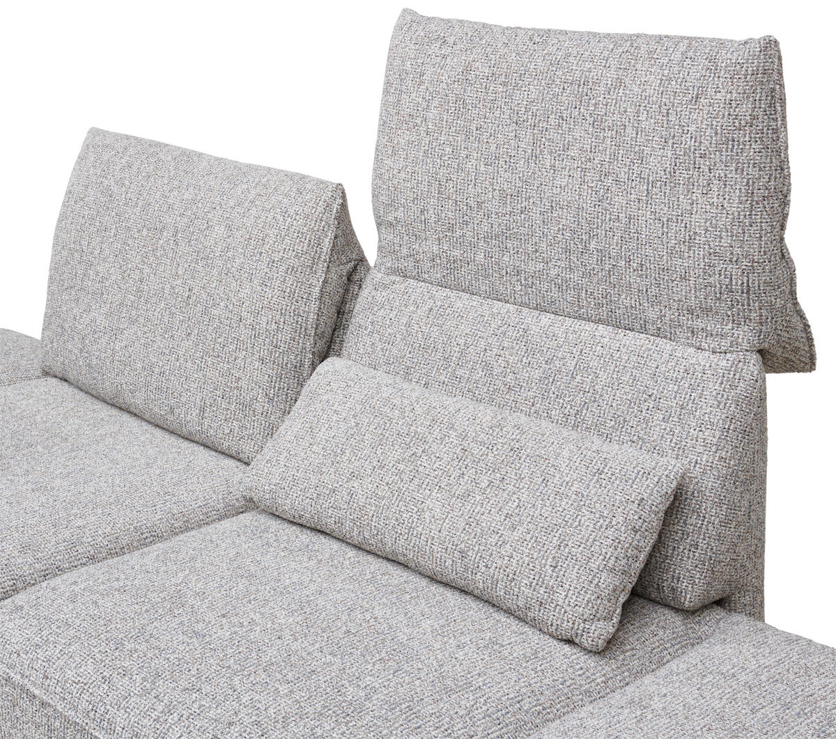 ECKSOFA Chenille Greige  - Greige/Schwarz, Design, Holz/Textil (240/132cm) - Koinor