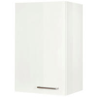 KÜCHENOBERSCHRANK 45/72/35 cm  in Weiß Hochglanz  - Edelstahlfarben/Weiß Hochglanz, MODERN, Holzwerkstoff (45/72/35cm) - Nobilia