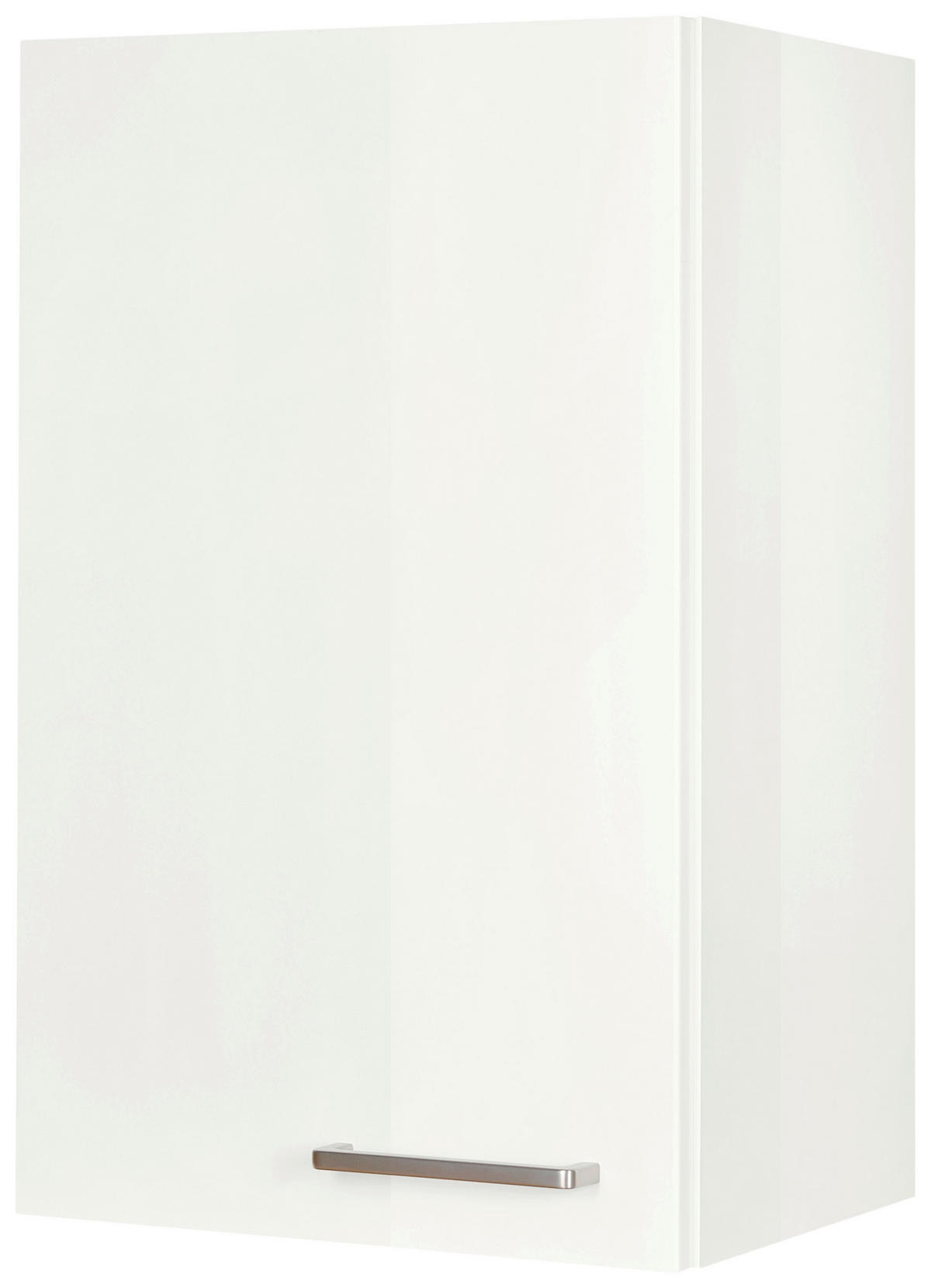 KÜCHENOBERSCHRANK 45/72/35 cm  in Weiß Hochglanz  - Edelstahlfarben/Weiß Hochglanz, MODERN, Holzwerkstoff (45/72/35cm) - Nobilia