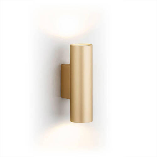 WANDLEUCHTE Argon Mitos Plus 18/8,5/5,5 cm   - Goldfarben, Design, Metall (18/8,5/5,5cm)