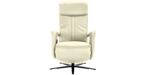 RELAXSESSEL in Leder Weiß - Schwarz/Weiß, Design, Leder/Metall (71/112/83cm) - Dieter Knoll