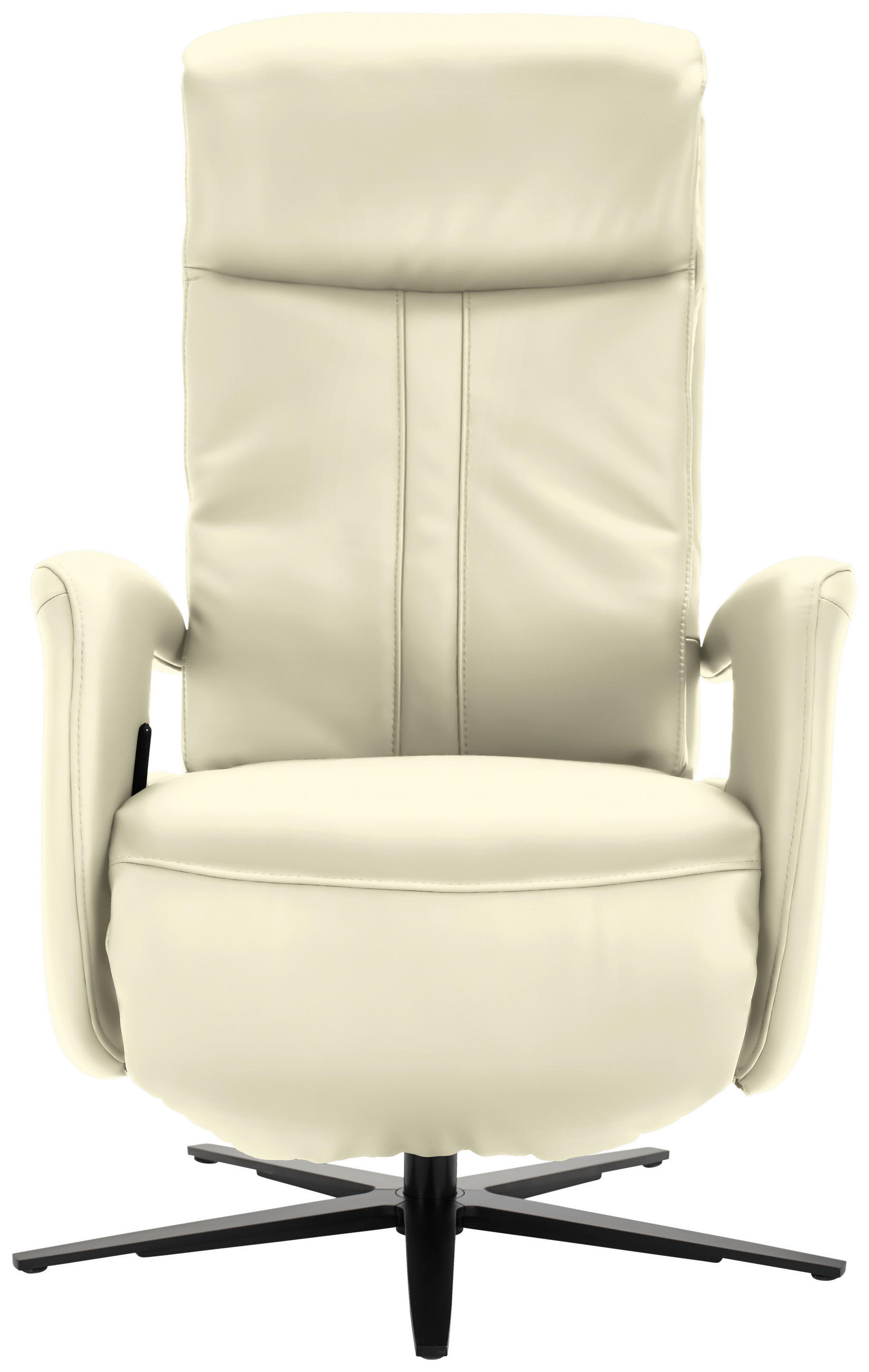 RELAXSESSEL in Leder Weiß  - Schwarz/Weiß, Design, Leder/Metall (71/112/83cm) - Dieter Knoll