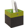 FALTBOX - Anthrazit/Grün, Design, Karton/Textil (32/32/32cm) - Carryhome