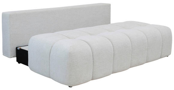 BOXSPRINGSOFA in Chenille Ecru  - Ecru/Schwarz, MODERN, Kunststoff/Textil (210/72/105cm) - Cantus