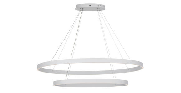 LED-HÄNGELEUCHTE 100/150 cm  - Weiß, Design, Kunststoff/Metall (100/150cm) - Novel