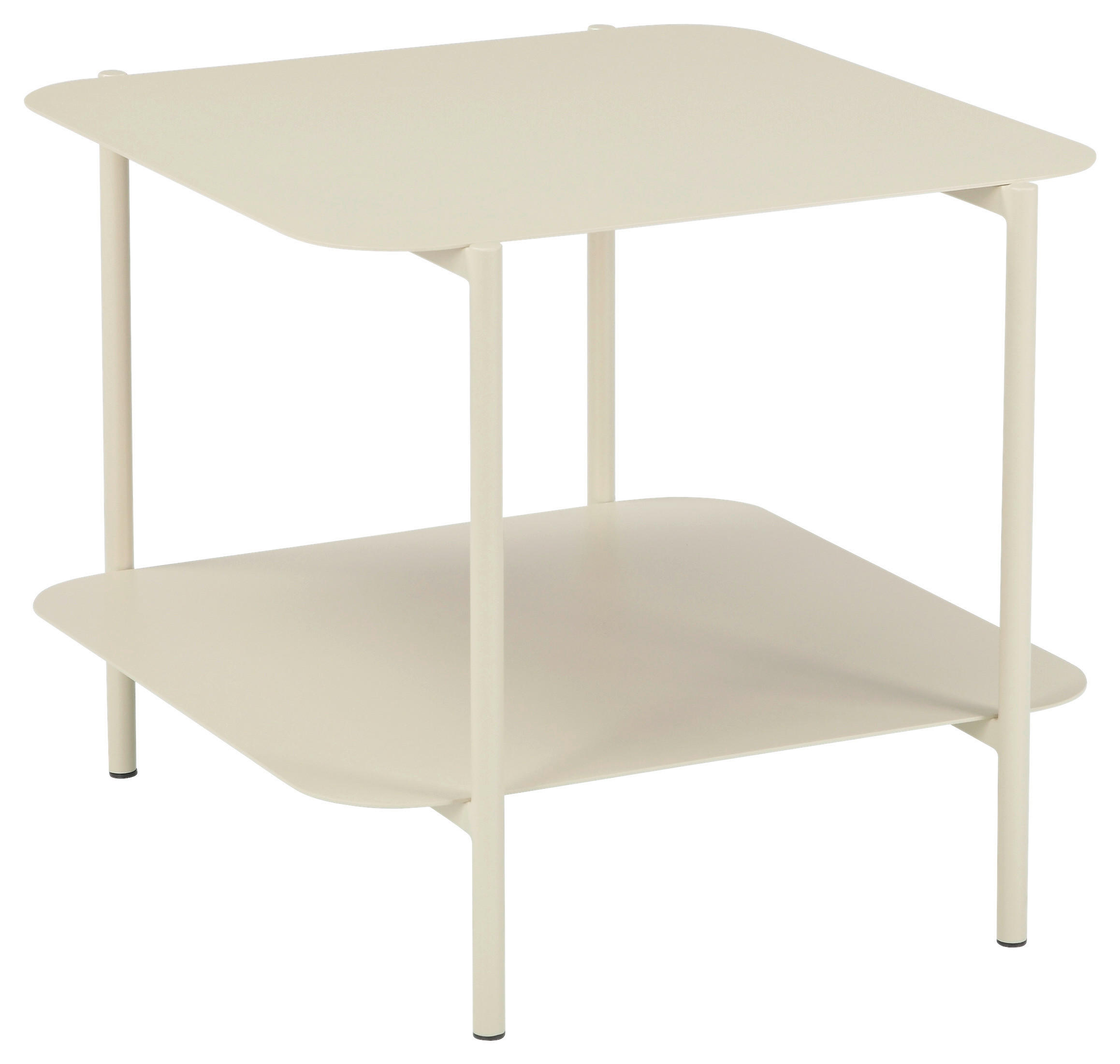 BEISTELLTISCH 48,4/45/40 cm Creme quadratisch  - Creme, Design, Metall (48,4/45/40cm) - Carryhome