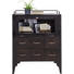 KOMMODE Grau - Grau/Nickelfarben, Trend, Glas/Metall (81/105/40cm) KOMMODE Grau - Grau/Nickelfarben, Trend, Glas/Metall (81/105/40cm)