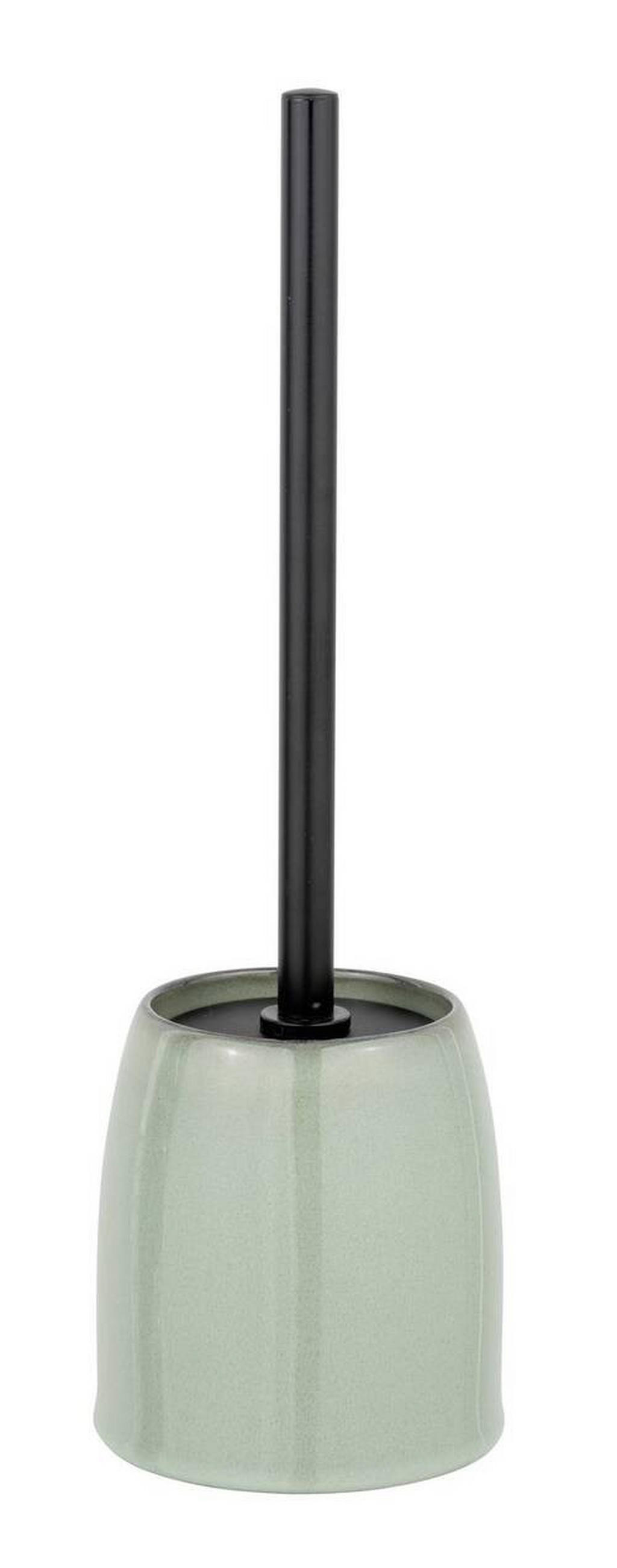 WC-BÜRSTENGARNITUR Metall  Kunststoff   - Schwarz/Grün, Konventionell, Keramik/Kunststoff (11,5/38,5/11,5cm) - Schöner Wohnen