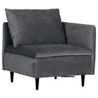 SOFAELEMENT Anthrazit Flachgewebe Rückenkissen, Rücken echt  - Anthrazit/Schwarz, KONVENTIONELL, Holz/Textil (83/72/83cm) - Carryhome