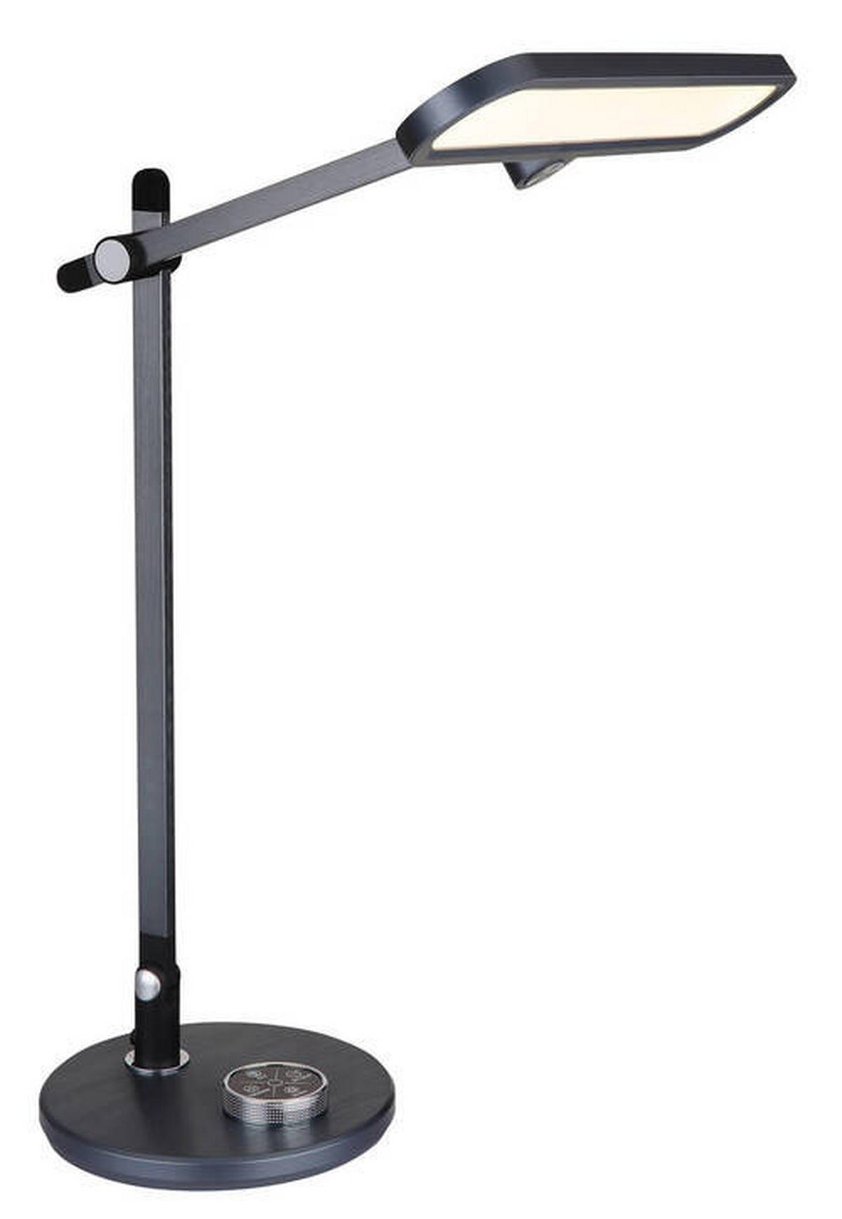 LED-SCHREIBTISCHLEUCHTE 57,5/37/53 cm   - Dunkelgrau/Opal, Design, Kunststoff/Metall (57,5/37/53cm) - Globo