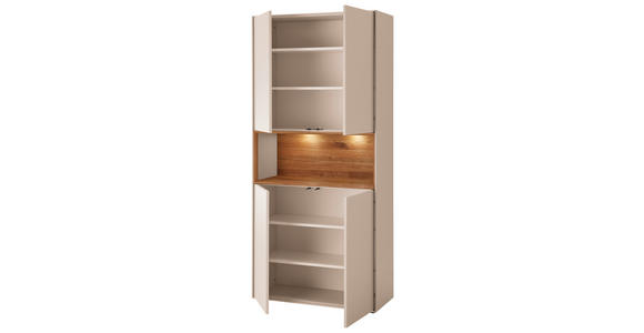 VITRINE Tarvis in massiv, teilmassiv Wildeiche Sandfarben, Wildeiche  - Sandfarben/Wildeiche, Design, Holz/Holzwerkstoff (90/200/39cm) - Dieter Knoll