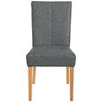STUHL in Holz, Textil Dunkelgrau  - Dunkelgrau/Eichefarben, Natur, Holz/Textil (48/97/60,5cm) - Moderano