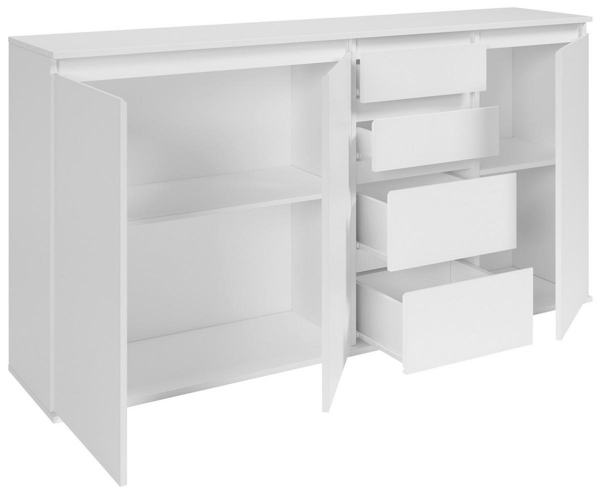 SIDEBOARD Brest  in 160/84/35 cm  - Weiß/Grau, Design, Holzwerkstoff/Kunststoff (160/84/35cm) - Boxxx