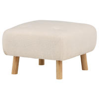 HOCKER in Holz, Textil Weiß  - Weiß, Design, Holz/Kunststoff (60/28/60cm) - Livetastic