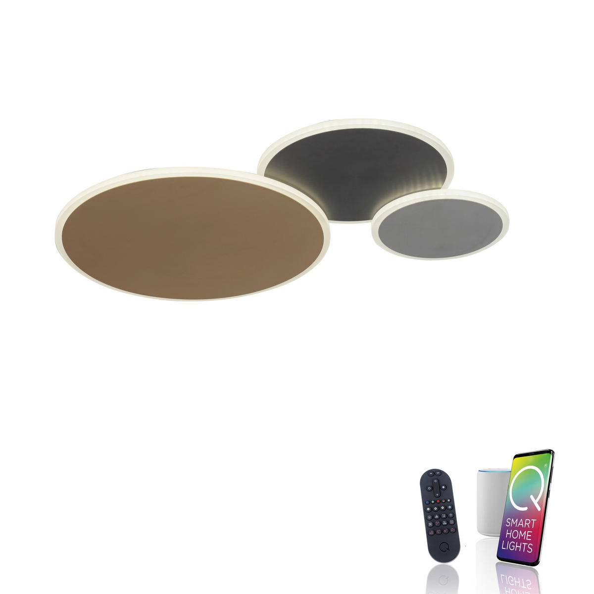 LED-DECKENLEUCHTE Q-Piato 65/40/5 cm   - Design, Metall (65/40/5cm) - Paul Neuhaus