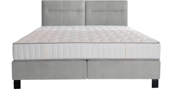 BOXSPRINGBETT 200/220 cm  in Hellgrau  - Hellgrau/Schwarz, KONVENTIONELL, Textil/Metall (200/220cm) - Esposa