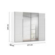 SCHWEBETÜRENSCHRANK 271/235/68 cm 4-türig Weiß  - Chromfarben/Weiß, Design, Glas/Holzwerkstoff (271/235/68cm) - Novel