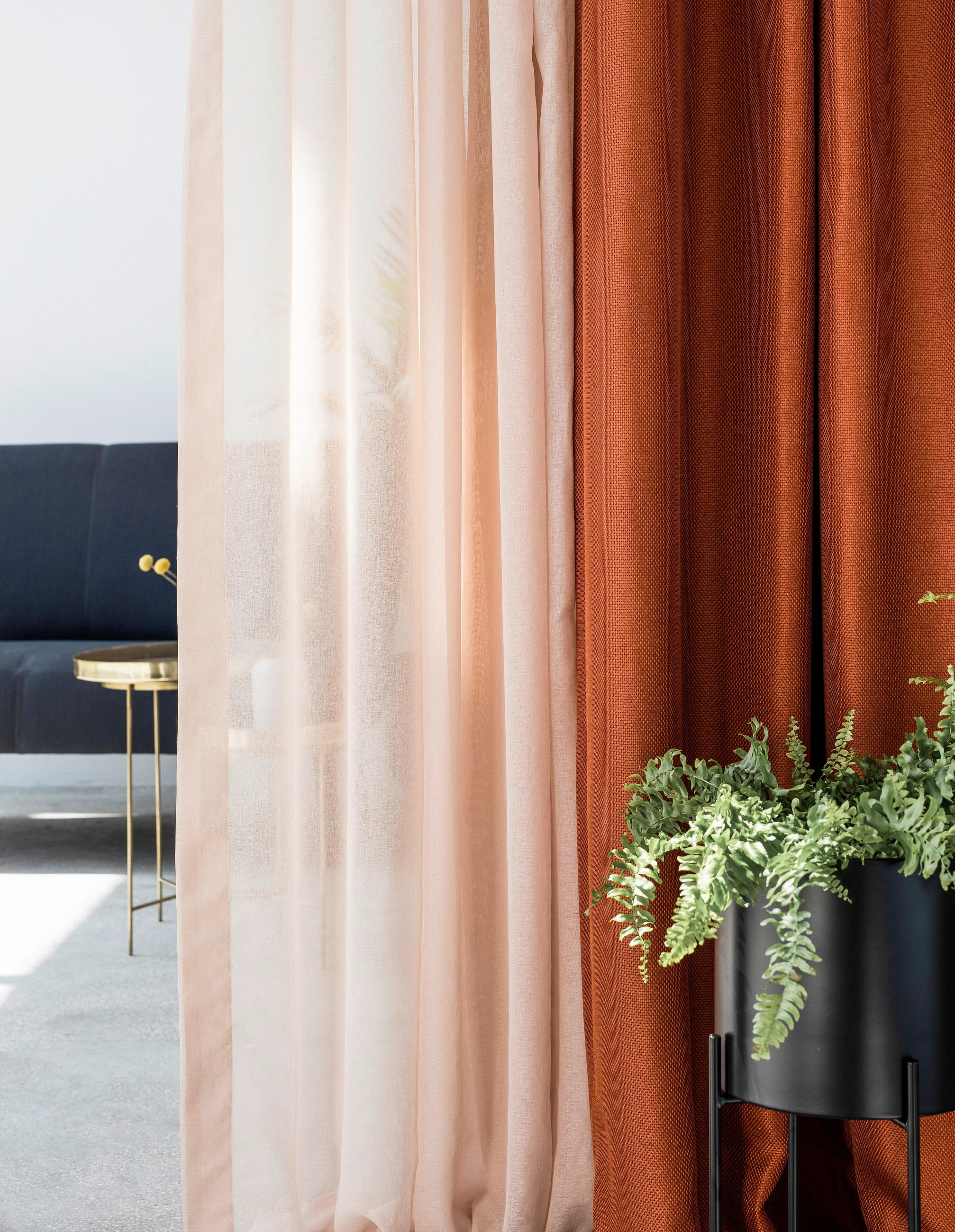 MATERIAL PERDELE ȘI DRAPERII transparent  - roz aprins, Basics, textil (45/140cm)