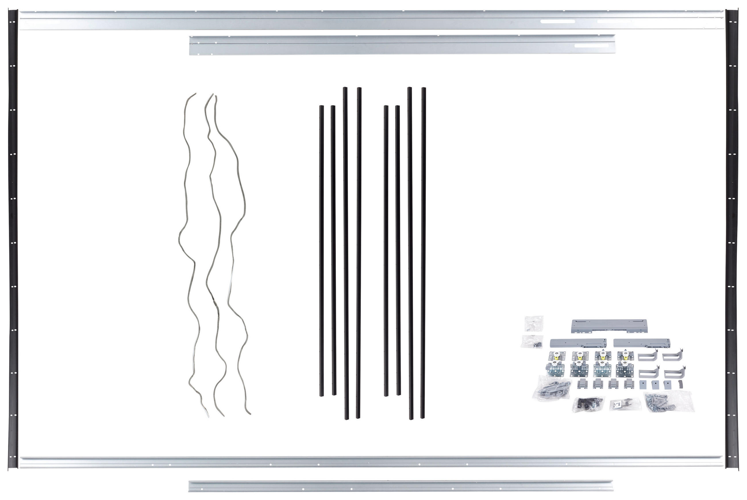 MONTERINGSPAKET   - svart, Klassisk, metall/plast (360/210cm) - Best Price