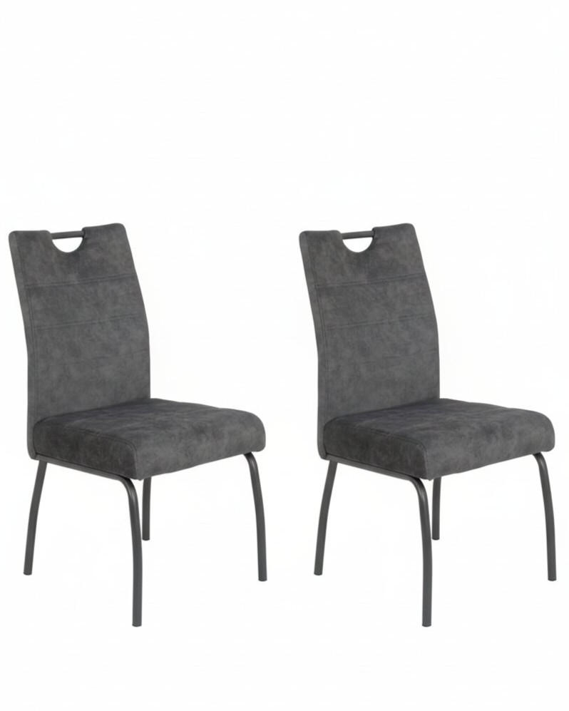 P & B Stuhl-Set Anthrazit 50x97x62 cm