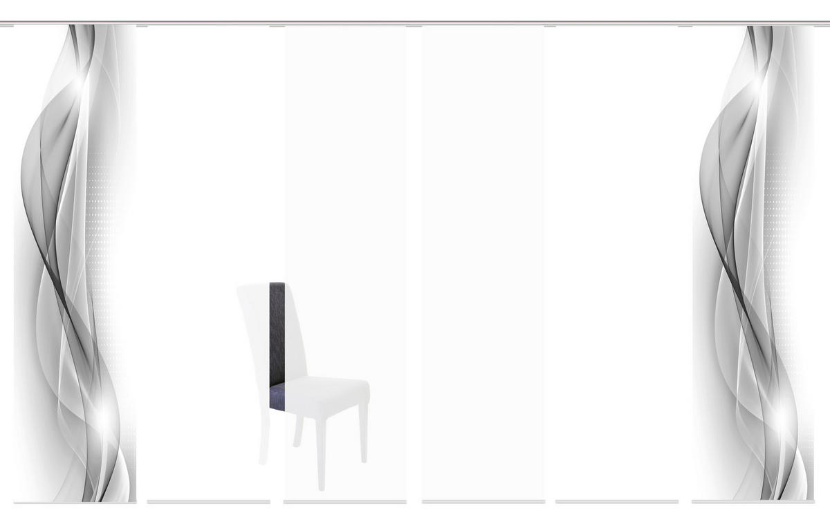 FLÄCHENVORHANG NEBLANA, 6-TLG.  6 Stück  blickdicht   60/245 cm  - Grau, Basics, Textil (60/245cm)