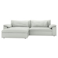 ECKSOFA  Webstoff Silberfarben  - Silberfarben/Schwarz, Modern, Kunststoff/Textil (198/306cm) - Carryhome