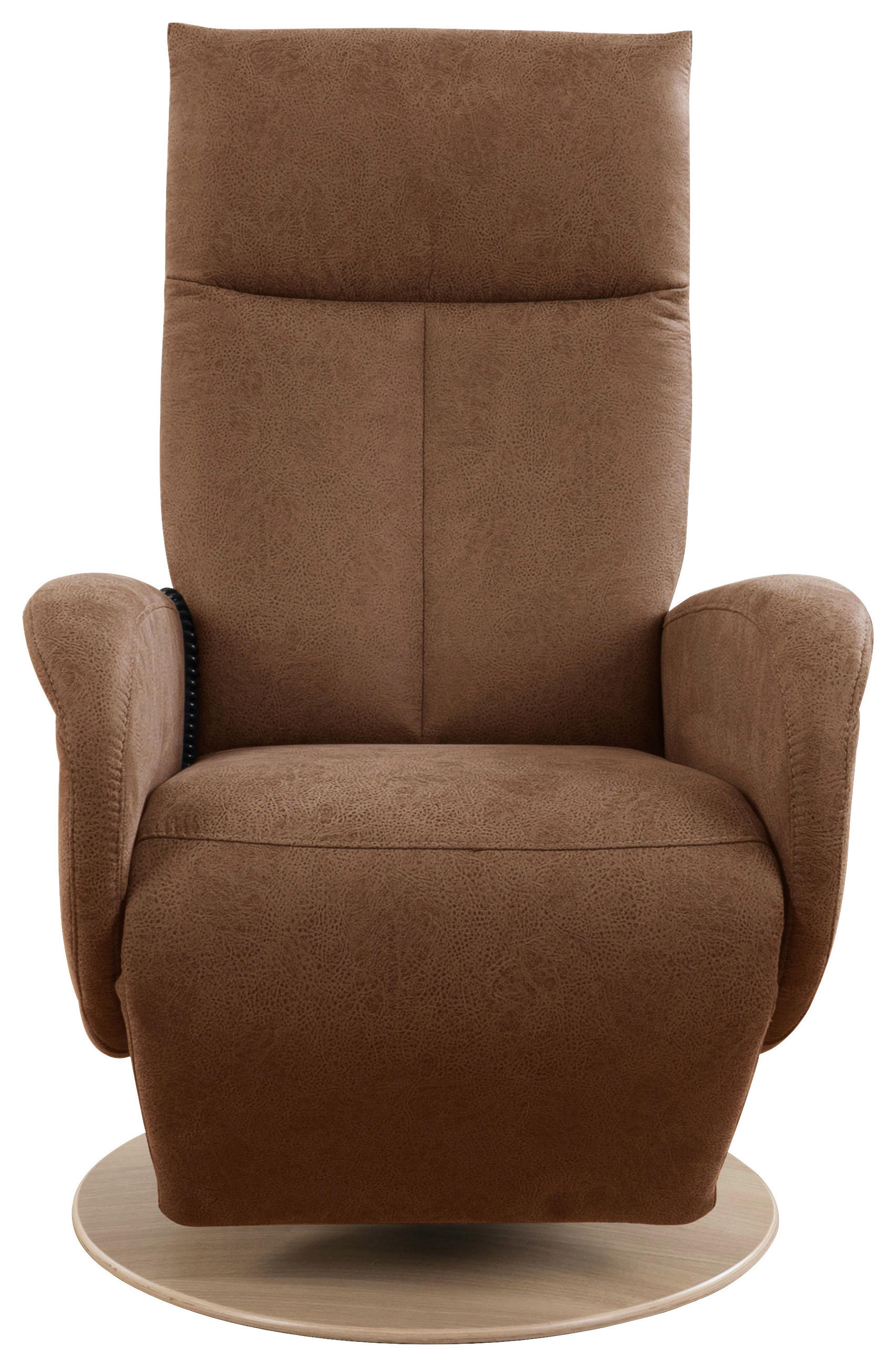 DREHSTUHL Mikrofaser Haselnussfarben  - Eiche Bianco/Haselnussfarben, KONVENTIONELL, Holz/Textil (75/112/82cm) - Sit & More