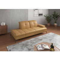 LEŇOŠKA, koža, kari žltá - čierna/kari žltá, Konventionell, kov/koža (231/90/122cm) - Sit & More