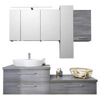 BADEZIMMER  in 185 cm  - Weiß/Grau, Design, Glas/Keramik (185cm) - Sadena