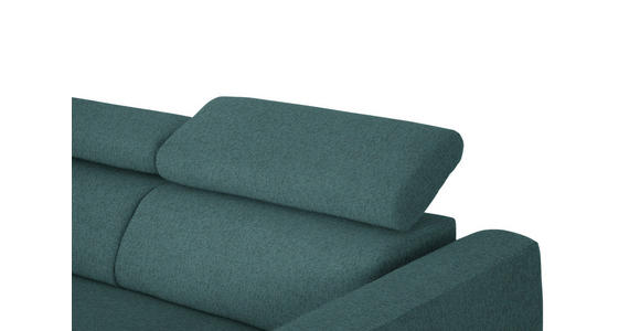 ECKSOFA in Chenille Blau  205/280 cm  - Blau/Schwarz, Design, Textil/Metall (205/280cm) - Xora