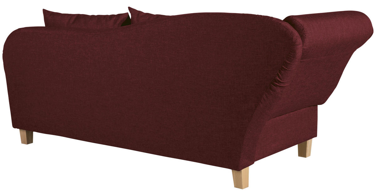 RÉCAMIERE in Flachgewebe Rot  - Buchefarben/Rot, Design, Holz/Textil (190/82/88cm) - Max Winzer