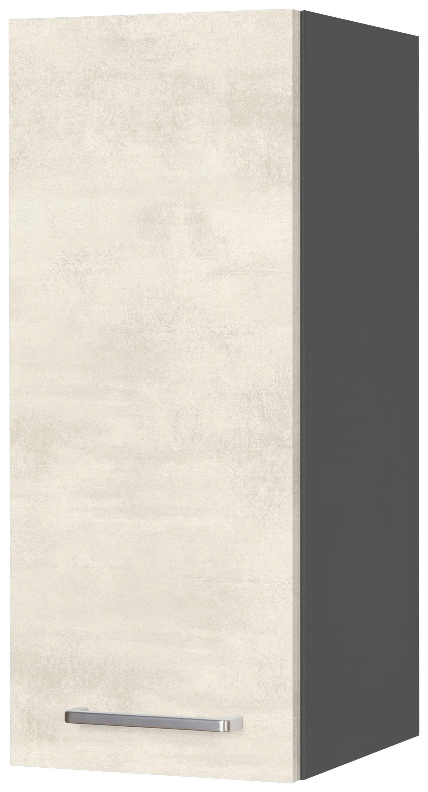 KÜCHENOBERSCHRANK 30/72/35 cm  in Weiß  - Schieferfarben/Edelstahlfarben, MODERN, Holzwerkstoff/Metall (30/72/35cm) - Nobilia