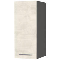 KÜCHENOBERSCHRANK 30/72/35 cm  in Weiß  - Schieferfarben/Edelstahlfarben, MODERN, Holzwerkstoff/Metall (30/72/35cm) - Nobilia