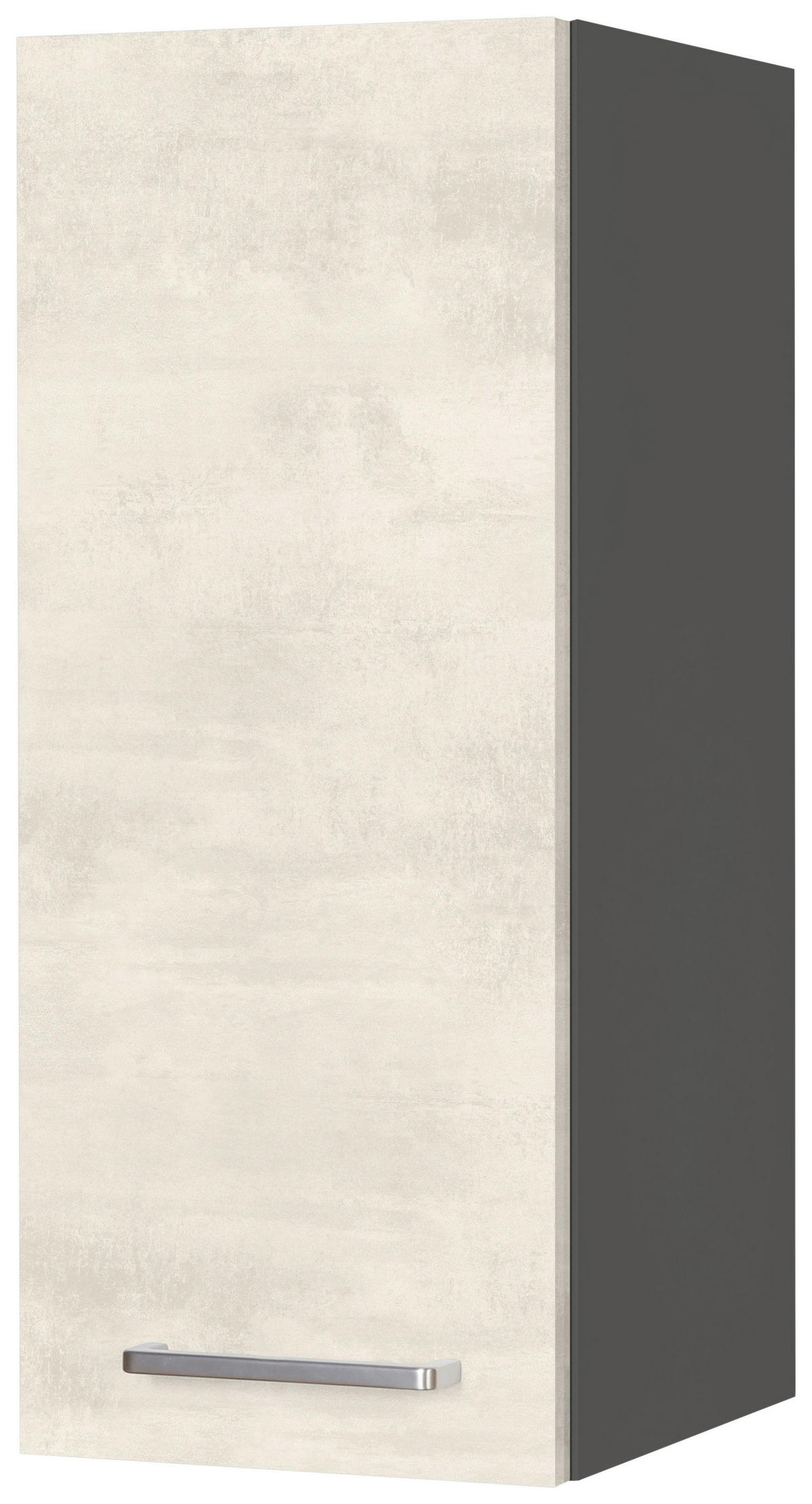 KÜCHENOBERSCHRANK 30/72/35 cm  in Weiß  - Schieferfarben/Edelstahlfarben, MODERN, Holzwerkstoff/Metall (30/72/35cm) - Nobilia