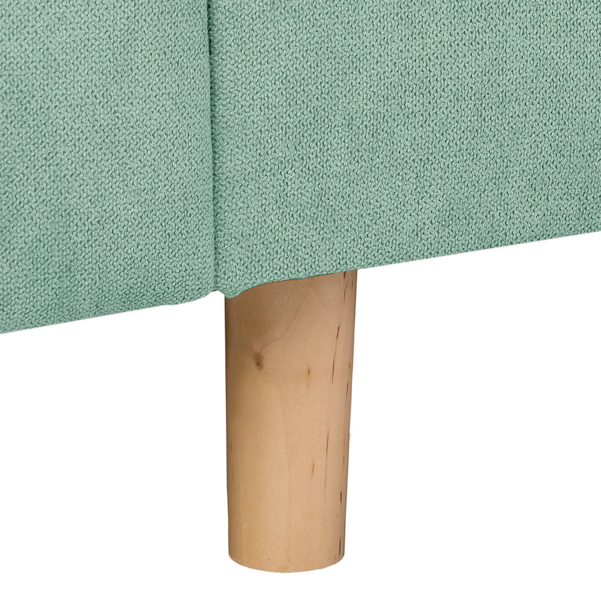 ECKSOFA Ariella Mintgrün Mikrofaser  - Naturfarben/Mintgrün, Design, Holz/Textil (231/161cm) - Livetastic