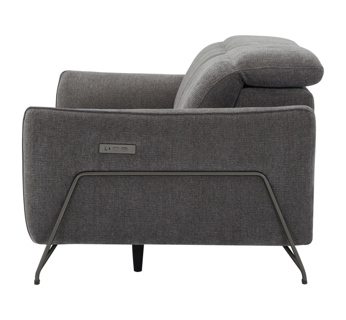 DVOSJED tekstil  tamno siva    - tamno siva/crna, Lifestyle, tekstil/metal (164/83/107/111cm) - Livetastic