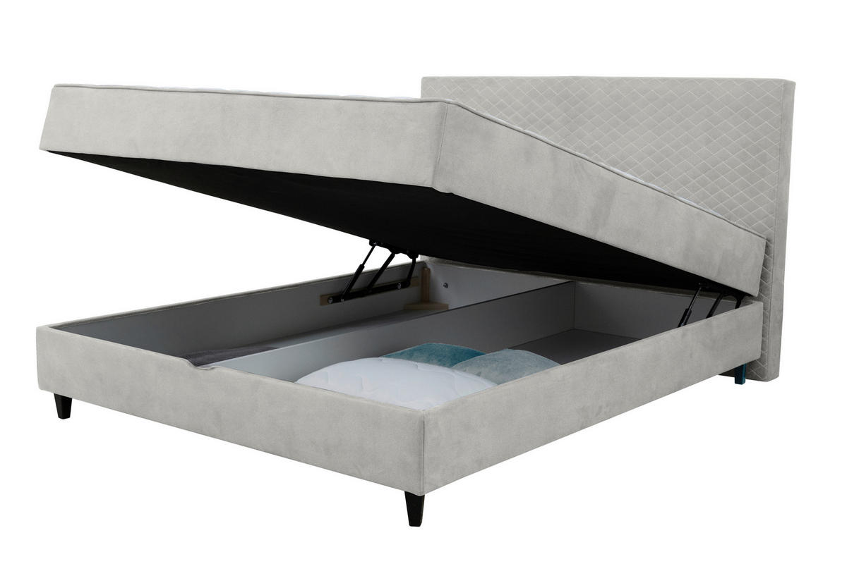 BOXBETT 120/200 cm  in Naturfarben  - Schwarz/Naturfarben, KONVENTIONELL, Kunststoff/Textil (120/200cm) - Carryhome