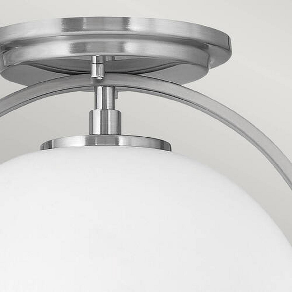 STROPNA SVETILKA Elstead Somerset 28.2/31.8 cm   - barve niklja, Design, kovina/steklo (28.2/31.8cm) - Elstead Lighting