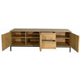 LOWBOARD WABI  in 180/60,5/40 cm  - Eichefarben/Schwarz, Design, Holz/Holzwerkstoff (180/60,5/40cm) - Xora