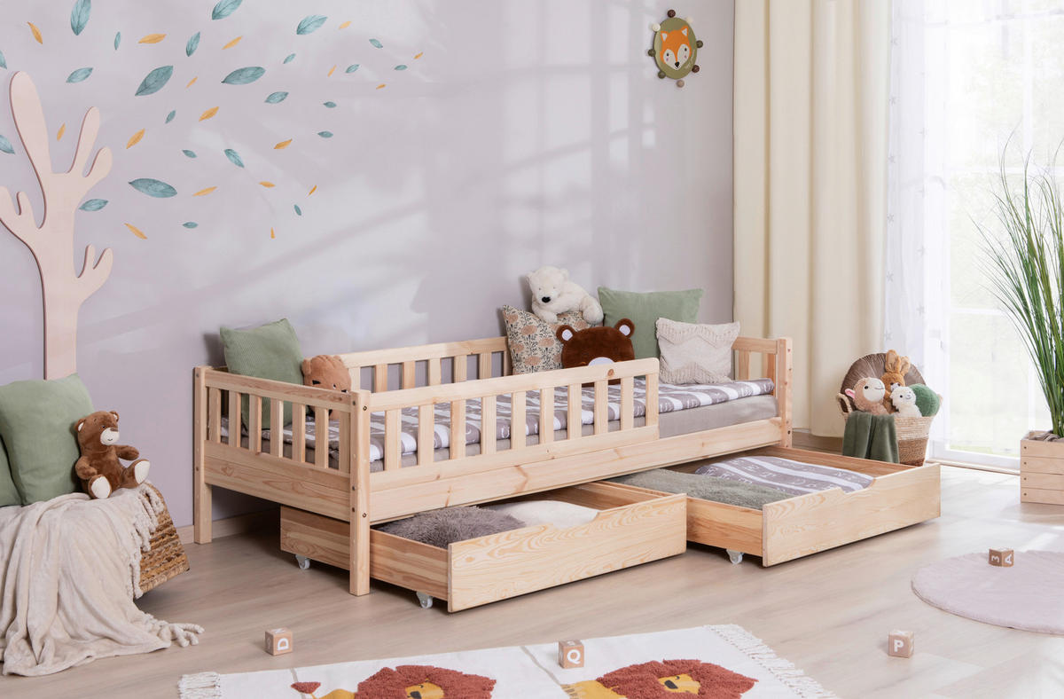 HAUSBETT 100/200 cm Naturfarben  - Naturfarben, Modern, Holz (100/200cm) - MID.YOU