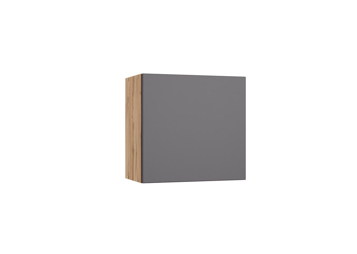 HÄNGESCHRANK 60/57/34 cm  - Eiche Wotan/Grau, Design (60/57/34cm) - Held