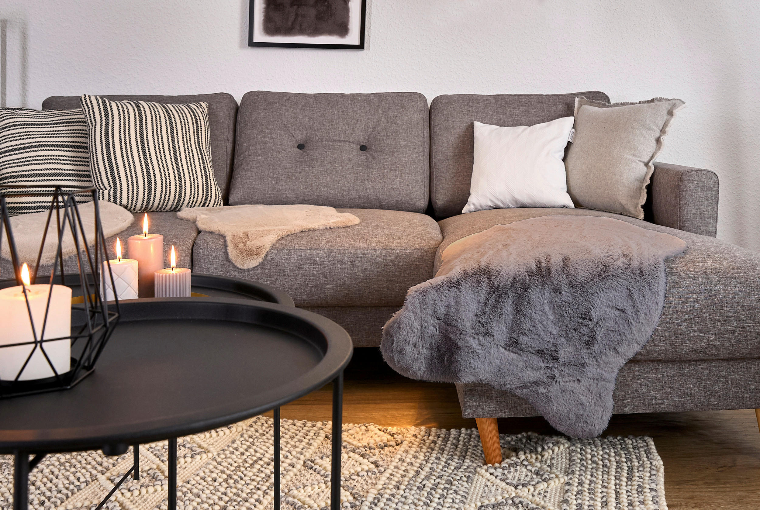 KUNSTFELL 60/90 cm Grau  - Grau, KONVENTIONELL, Textil (60/90cm) - Novel